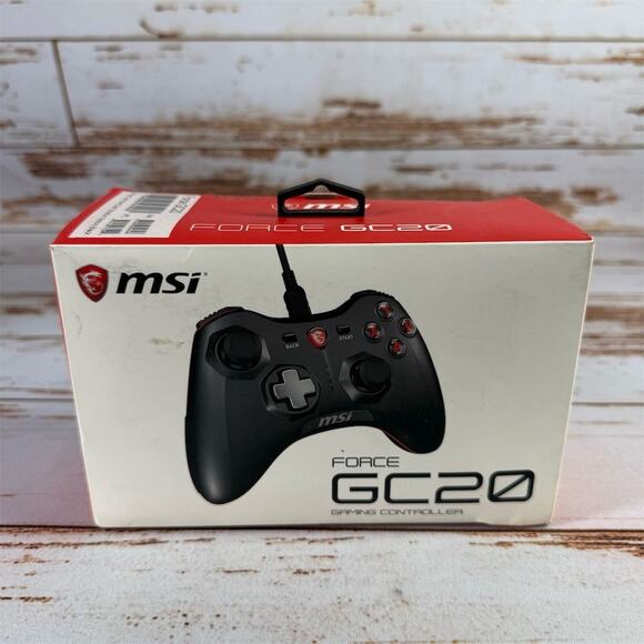 MSI Force GC20 Wired Gaming Controller Black Ergonomic Design - Picture 1 of 7